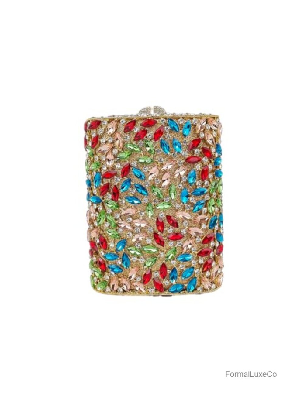 Novelty Bling Crystal Clutch Evening Bag Rhinestone Chain Purse